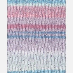 Maja color by Permin - lysebl, lilla og pink