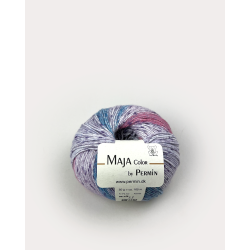 Maja color by Permin - lysebl, lilla og pink