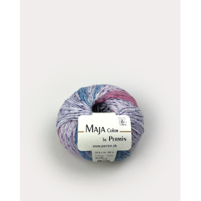 Maja color by Permin - lysebl, lilla og pink