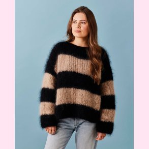 Ribsweater med brede striber - Bella by Permin