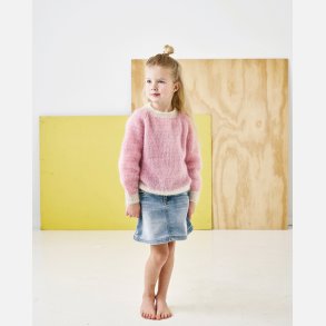 Raglansweater med striber til brn - Angel by Permin